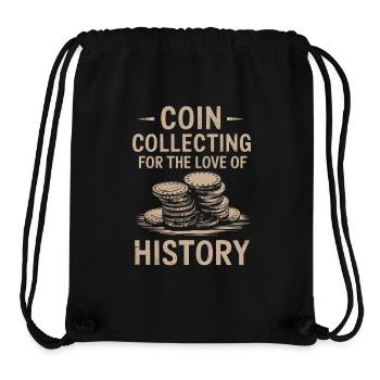 Coin collection for the love of history - Stanley/Stella Recycled Gym Bag - black - Front