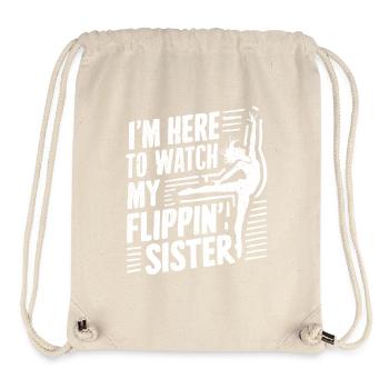 Unterstützung für Schwester Turnerin - Stanley/Stella recycelter Gym Bag - Naturweiß - Vorne