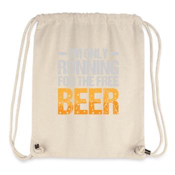 Sprinting For The Free Beer Running - Stanley/Stella Recycled Gym Bag - natural - Front