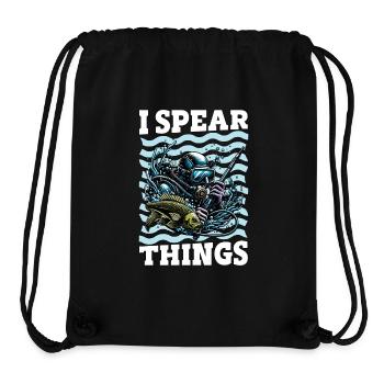 Spearfishing I Spear Things Freedive Spearfisher - Stanley/Stella recycelter Gym Bag - Schwarz - Vorne