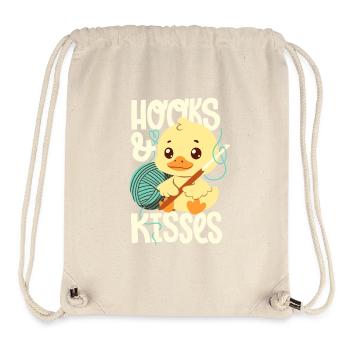Hooks And Kisses - Stanley/Stella recycelter Gym Bag - Naturweiß - Vorne