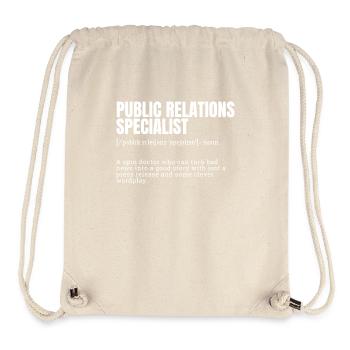 Public Relations Specialist Definition Dictionary - Stanley/Stella recycelter Gym Bag - Naturweiß - Vorne