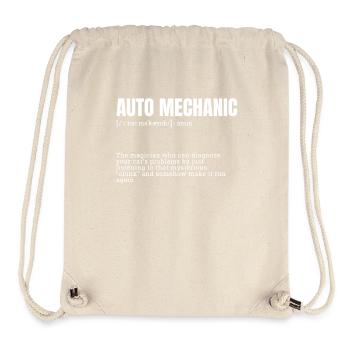 auto mechanic, b humor, men occupation, funny job, - Stanley/Stella recycelter Gym Bag - Naturweiß - Vorne