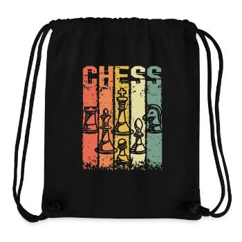 Brettspiel Schachmatt Schachbrett Schach - Stanley/Stella recycelter Gym Bag - Schwarz - Vorne