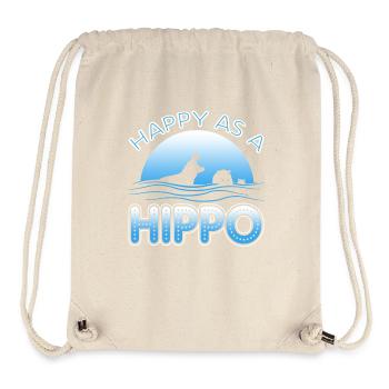 Happy As A Hippo - Stanley/Stella Recycled Gym Bag - natural - Front
