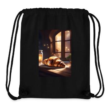 Croissants-Gebäck - Stanley/Stella recycelter Gym Bag - Schwarz - Vorne