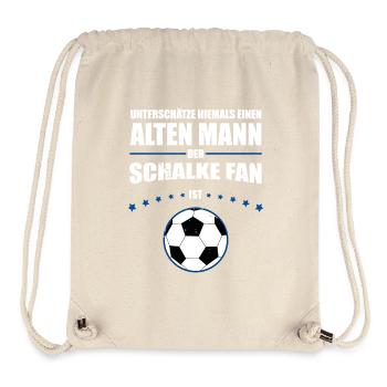Alter Mann - Schalke Fan | Retro Spruch - Stanley/Stella recycelter Gym Bag - Naturweiß - Vorne