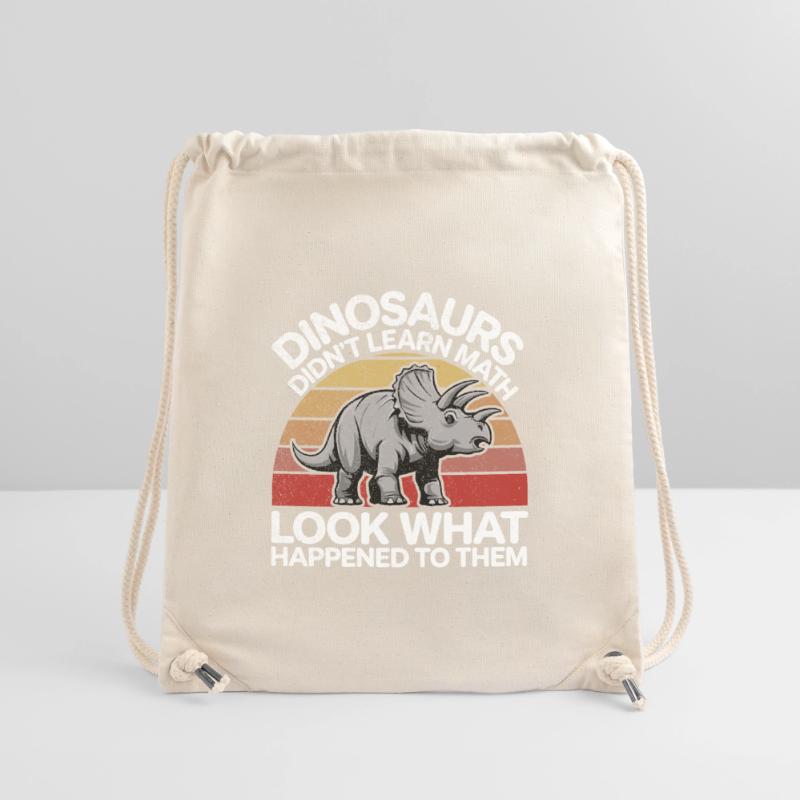 Dinosaurs Didn't Learn Math Funny Mathematician Di Stanley/Stella Recycled Gym Bag