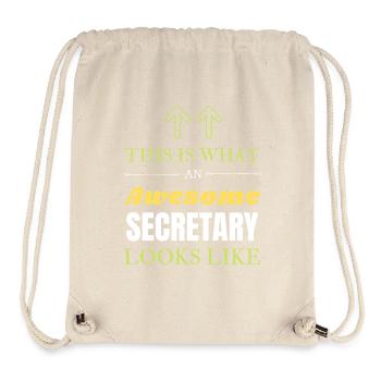 This is What an Awesome Secretary Looks Like - Stanley/Stella Recycled Gym Bag - natural - Front