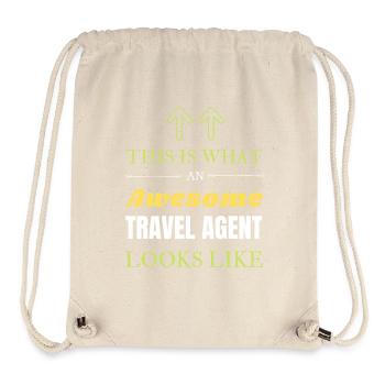 This is What an Awesome Travel Agent Looks Like - Stanley/Stella Recycled Gym Bag - natural - Front