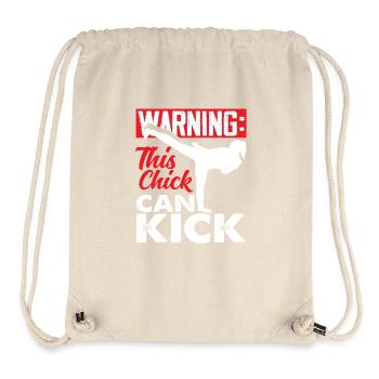 Krav Maga Kamsportlerin Frau Mädchen - Sac à cordon recyclé Stanley/Stella - blanc naturel - Devant