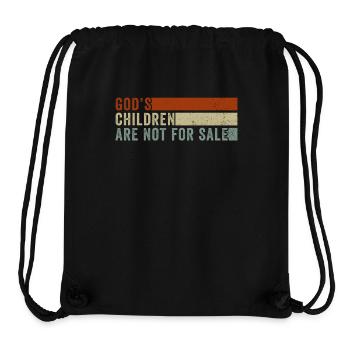 God's Children Are Not For Sale - Stanley/Stella Recycled Gym Bag - black - Front