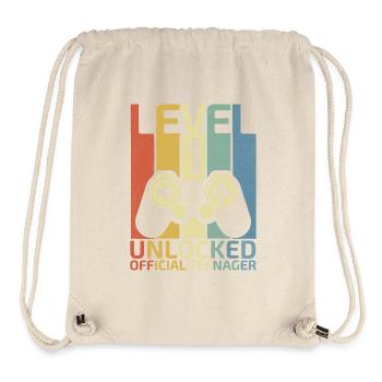 Level 1 Unlocked official teenager - Sac à cordon recyclé Stanley/Stella - blanc naturel - Devant