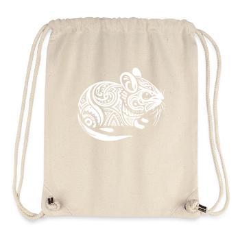 Gerbille tribale - Sac à cordon recyclé Stanley/Stella - blanc naturel - Devant