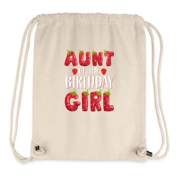 Aunt Of The Birthday Girl Strawberry First Bday - Stanley/Stella Recycled Gym Bag - natural - Front