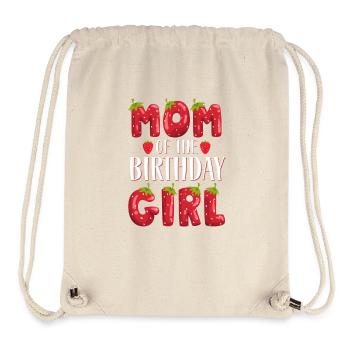 Mom Of The Birthday Girl Strawberry First Birthday - Stanley/Stella Recycled Gym Bag - natural - Front