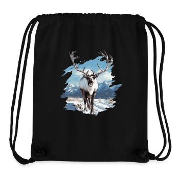 Caribou Karibus Karibu - Stanley/Stella recycelter Gym Bag - Schwarz - Vorne