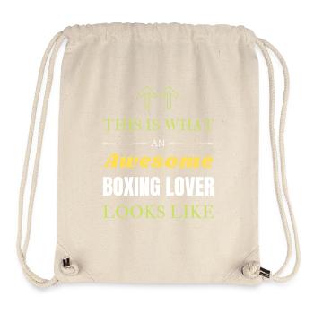 So sieht ein großartiger Box-Liebhaber aus - Stanley/Stella recycelter Gym Bag - Naturweiß - Vorne