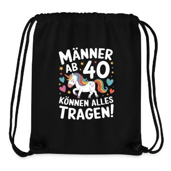 40. Geburtstag Mann 40 Jahre Deko Lustig Geschenk - Stanley/Stella recycelter Gym Bag - Schwarz - Vorne