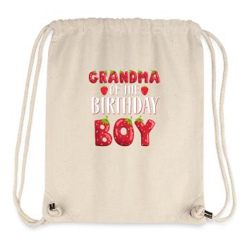 Grandma Of The Birthday Boy Strawberry First Bday - Stanley/Stella Recycled Gym Bag - natural - Front