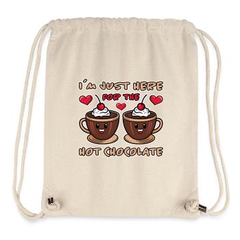 Cacao Dicton Chocolat Chaud Fun Cacao Cadeau - Sac à cordon recyclé Stanley/Stella - blanc naturel - Devant