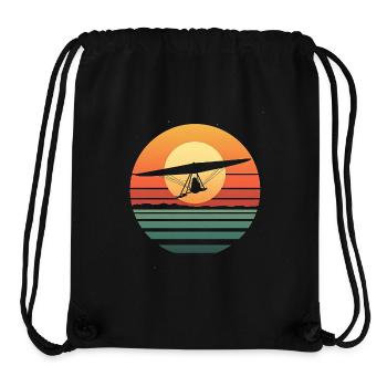 Oldtimer-Hängegleiter-Sonnenuntergang - Stanley/Stella recycelter Gym Bag - Schwarz - Vorne