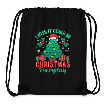 I Wish It Could Be Christmas Everyday Tree Santa - Stanley/Stella recycelter Gym Bag - Schwarz - Vorne