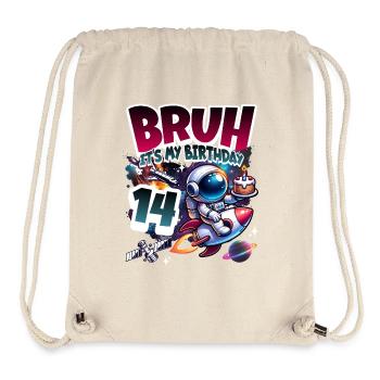 Astronaut 14th Birthday Space - Stanley/Stella Recycled Gym Bag - natural - Front