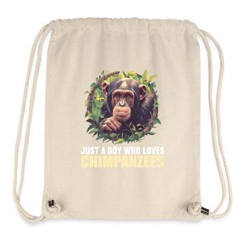 Chimpanzee Schimpansen Schimpanse - Stanley/Stella recycelter Gym Bag - Naturweiß - Vorne