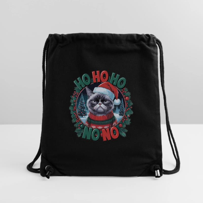 Drôle de chat en pull de Noël – Idée cadeau Sac à cordon recyclé Stanley/Stella