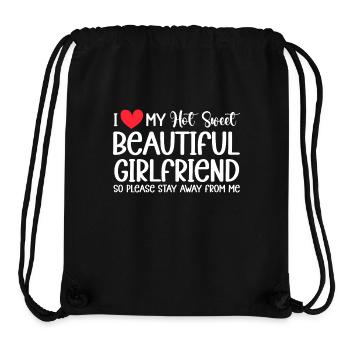 Ich Liebe Meine Freundin Paare Freund Geschenkidee - Stanley/Stella recycelter Gym Bag - Schwarz - Vorne