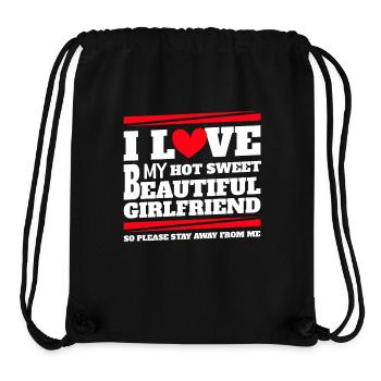 Ich Liebe Meine Freundin Paare Freund Geschenkidee - Stanley/Stella recycelter Gym Bag - Schwarz - Vorne