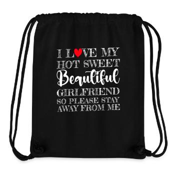 Ich Liebe Meine Freundin Paare Freund Geschenkidee - Stanley/Stella recycelter Gym Bag - Schwarz - Vorne