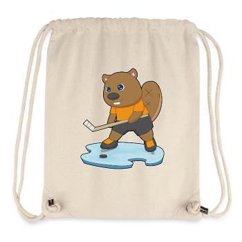 Biber Eishockey Eishockeyschläger - Stanley/Stella recycelter Gym Bag - Naturweiß - Vorne
