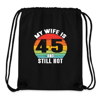 Meine Frau ist 45 und immer noch heiß, ich liebe meine hübsche Frau - Stanley/Stella recycelter Gym Bag - Schwarz - Vorne