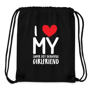 Ich Liebe Meine Freundin Paare Freund Geschenkidee - Stanley/Stella recycelter Gym Bag - Schwarz - Vorne