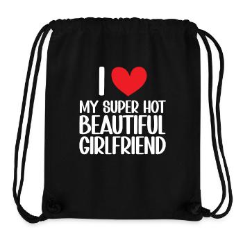 Ich Liebe Meine Freundin Paare Freund Geschenkidee - Stanley/Stella recycelter Gym Bag - Schwarz - Vorne