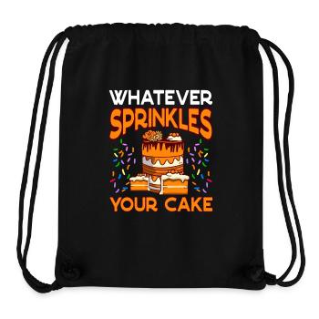 Was auch immer dein Kuchenbacken bestreut - Stanley/Stella recycelter Gym Bag - Schwarz - Vorne