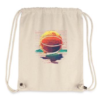 Basketball Ball Retrowave - Stanley/Stella Recycled Gym Bag - natural - Front