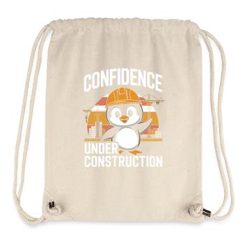 Confidence Under Construction Pinguin Baustelle - Stanley/Stella recycelter Gym Bag - Naturweiß - Vorne