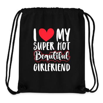 Ich Liebe Meine Freundin Paare Freund Geschenkidee - Stanley/Stella recycelter Gym Bag - Schwarz - Vorne