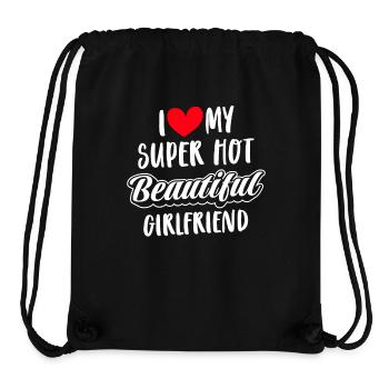 Ich Liebe Meine Freundin Paare Freund Geschenkidee - Stanley/Stella recycelter Gym Bag - Schwarz - Vorne