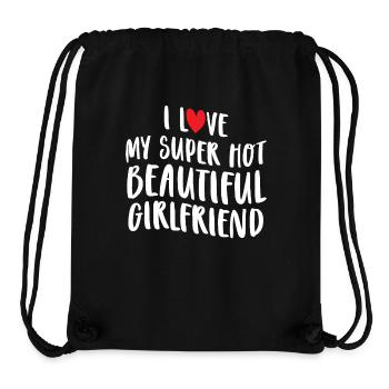Ich Liebe Meine Freundin Paare Freund Geschenkidee - Stanley/Stella recycelter Gym Bag - Schwarz - Vorne