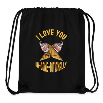 Ich liebe dich unkonventionell süße Sahne - Stanley/Stella recycelter Gym Bag - Schwarz - Vorne