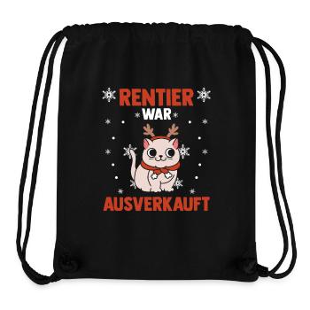 Cat Reindeer was sold out Christmas - Stanley/Stella Recycled Gym Bag - black - Front