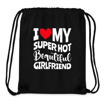 Ich Liebe Meine Freundin Paare Freund Geschenkidee - Stanley/Stella recycelter Gym Bag - Schwarz - Vorne