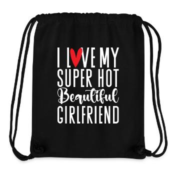 Ich Liebe Meine Freundin Paare Freund Geschenkidee - Stanley/Stella recycelter Gym Bag - Schwarz - Vorne