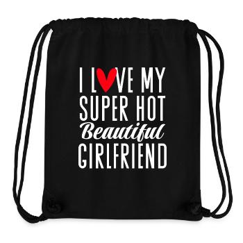 Ich Liebe Meine Freundin Paare Freund Geschenkidee - Stanley/Stella recycelter Gym Bag - Schwarz - Vorne