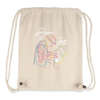 Geboren Für Jazz-Momente Am Klavier - Stanley/Stella recycelter Gym Bag - Naturweiß - Vorne