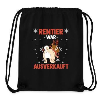 Dog Reindeer was sold out Christmas - Stanley/Stella Recycled Gym Bag - black - Front